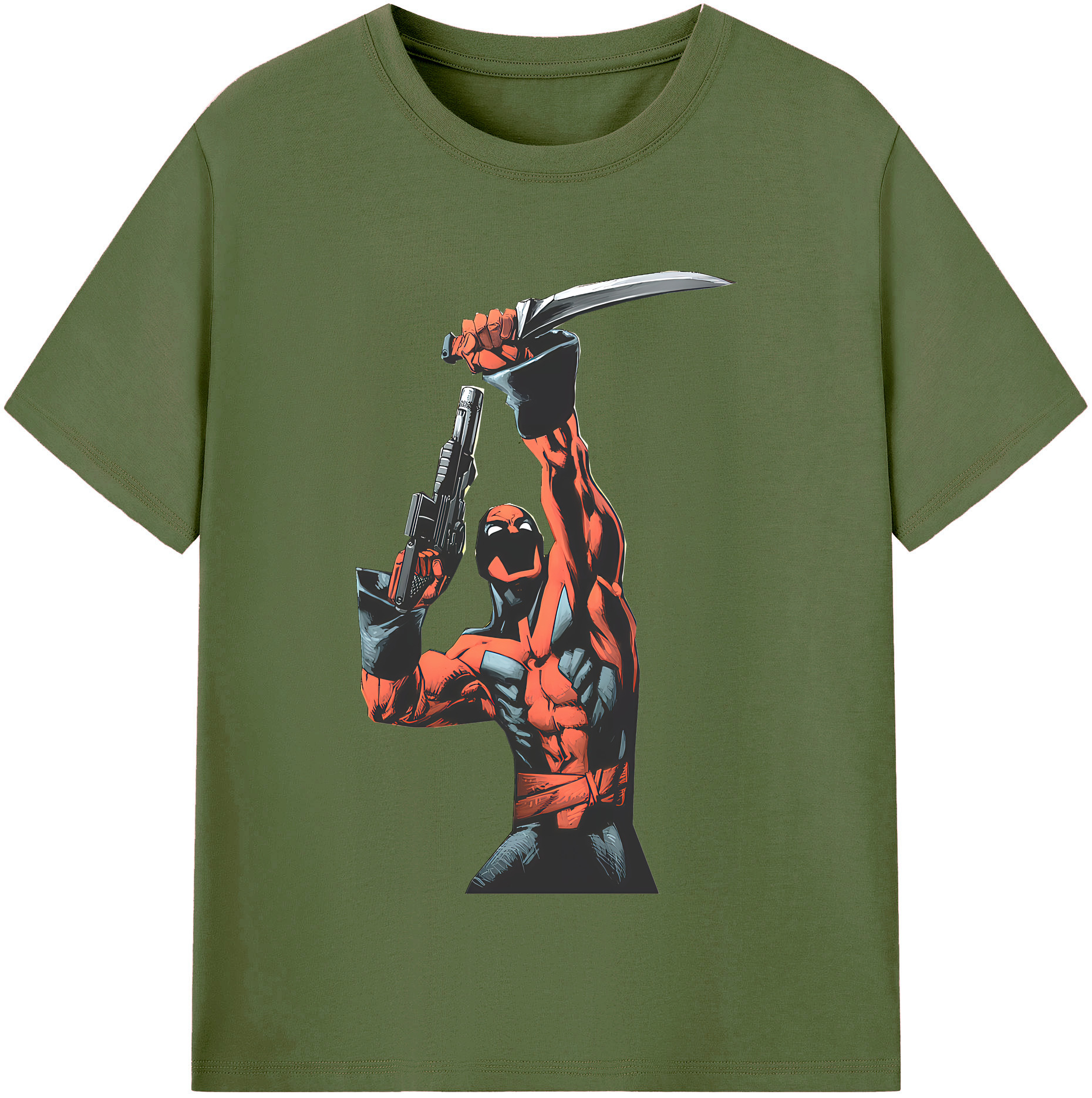（画像用） Deadpool デッドプール 綿100％半袖Tシャツ（フロントプリント）